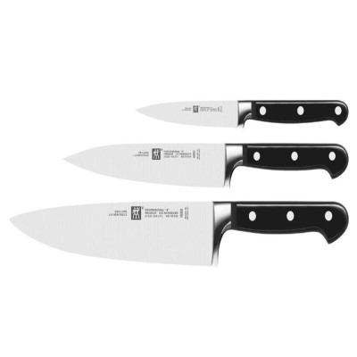 Bộ Dao Làm Bếp Cao Cấp Zwilling Professional S 3 Món, Dao Nhà Bếp, Chất Liệu Thép Không Gỉ, Nguyên Khối, Nhập Đức