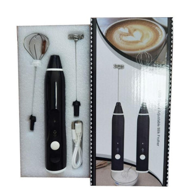 Máy Đánh Trứng Đánh Sữa Và Tạo Bọt Cafe Di Động Cầm Tay 3 Tốc Độ Sử Dụng Sạc USB Thép Không Gỉ Cao Cấp