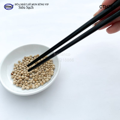 Đũa Nhật gỗ Mun Sừng VIP (10 đôi/hộp) CTH761 - kháng khuẩn không nấm mốc - gỗ dành cho Vua Chúa