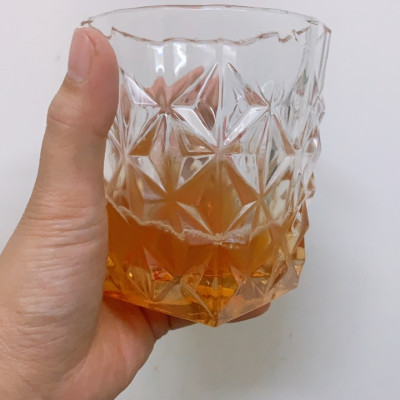 CỐC THỦY TINH UỐNG RƯỢU TÂY CAO CẤP SANG TRỌNG MÀU CAM 315ml- VD92