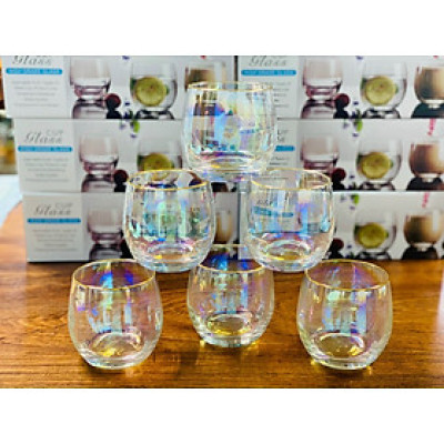 BỘ 6 CỐC THỦY TINH TRÒN CAO CẤP DÙNG UỐNG NƯỚC SANG TRỌNG - VD96