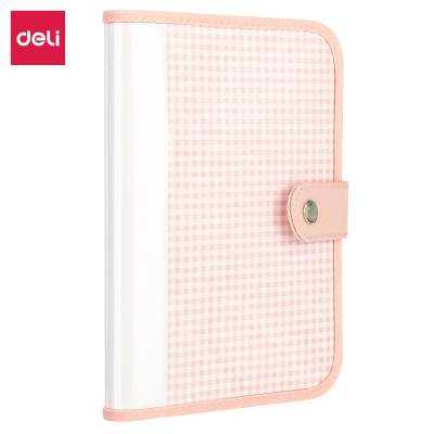 Sổ Tay Ghi Chép Bìa Cứng 32K 96 Trang Deli - 4 Định Dạng Giấy - Xanh Dương/Hồng - SZ025