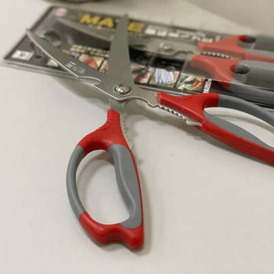 Combo cây kéo cắt gà cao cấp Nikken Mate + 2 búi cọ xoong nồi 30g - made in Japan