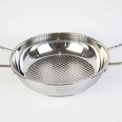 Bộ Nồi Chảo 3 Đáy Từ Inox 430 cao cấp Fivestar Standard 5 món (1 Quánh 18cm, 2 Nồi 20cm-24cm, 1 Chảo 24cm và 1 Xửng 24cm) , tặng 5 muỗng