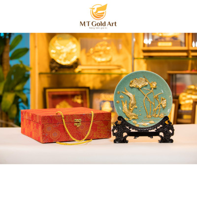 Đĩa Ngọc Dát Vàng