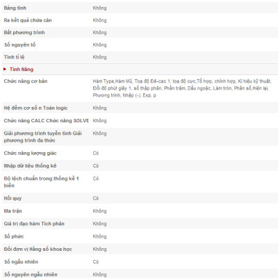 Máy Tính Học Sinh CASIO FX 500MS