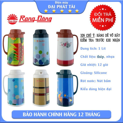 Phích đựng nước nóng INOX Rang Đông 1040 TS 1lít màu ngẫu nhiên