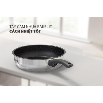 Chảo chống dính 5 đáy Sunhouse IN20M4, Chất liệu inox, Đường kính 20cm, Hành chính hãng