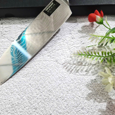 DAO - DAO BẾP NHẬT BẢN SANTOKU THÉP DAMASCUS MÃ A6 DT116 nt topcomshop vn