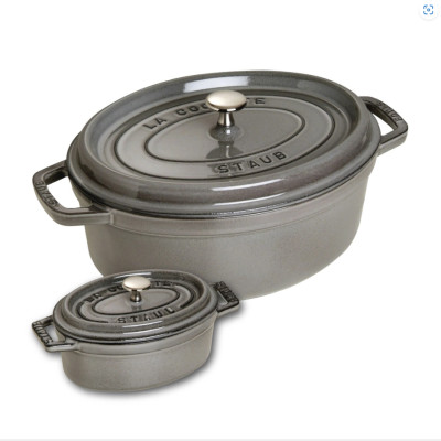 Staub - Nồi oval màu xám - 27cm (3.2L)