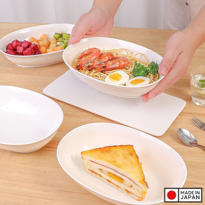 Đĩa bầu dục sâu lòng màu trắng 1.0L 