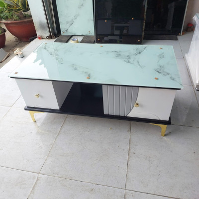 Bàn trà Tundo mặt kính 50 x 100 x 45 cm nhiều mẫu 