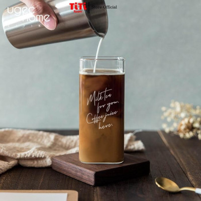 Ly thủy tinh Cốc thủy tinh vuông uống nước cà phê cao cấp dễ thương Ly cocktail cute uống trà sinh tố decor đẹp TiTiRoom
