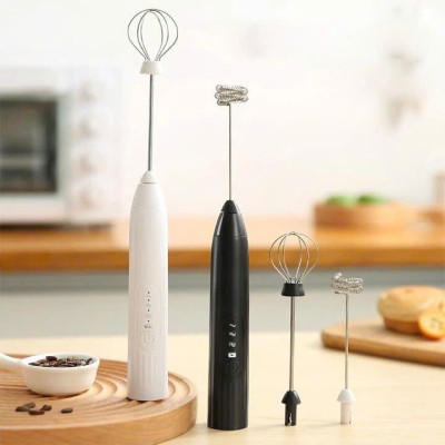 Máy tạo bọt cà phê cầm tay sạc điện, máy đánh trứng mini, máy khuấy cafe 3 cấp độ