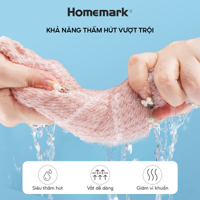 Khăn lau bếp đa năng siêu thấm hút, lau kính, xe ô tô, combo 5 cái Homemark