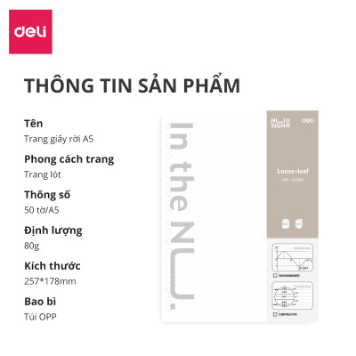 Sổ Còng Nhựa Sổ Tay A5 B5 Bìa Nhựa Cứng 80gsm 120 Trang Có Thể Thay Lõi Sổ Ruột Sổ Nhiều Size Deli - Phù Hợp Làm Sổ Kế Hoạch Planner, Nhật Kí, Tập Vở Ghi Chép Bullet Journal - GHA560 GHB560