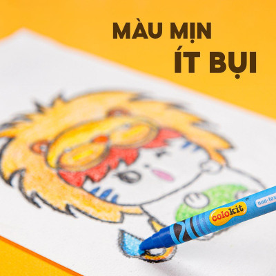 Bộ 3 Bút Sáp Màu Colokit CR-C015 - 10 Màu