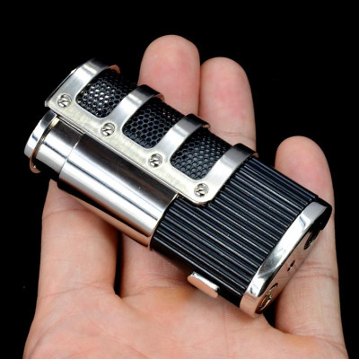 Vỏ Hột Quẹt Bật Lửa Khò 3 Tia kèm đục Jobon ZB-938 thiết kế đẹp độc lạ - dùng gas cao cấp