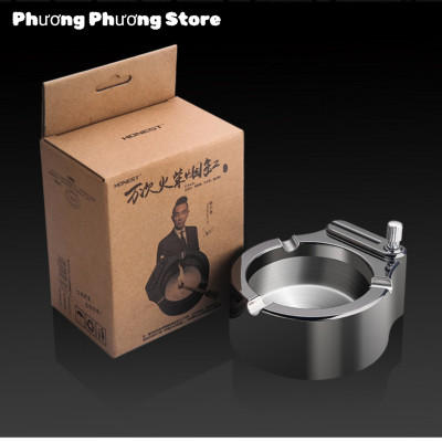 Gạt tàn có quẹt lửa (bật lửa) bằng kim loại cao cấp