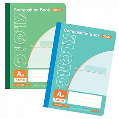 Sổ may dán gáy KLONG A4 500tr, MS: 324