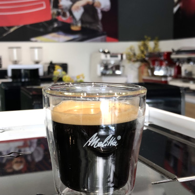 Set 2 ly espresso thủy tinh Melitta 2 lớp 80ml - Nhập khẩu từ Đức