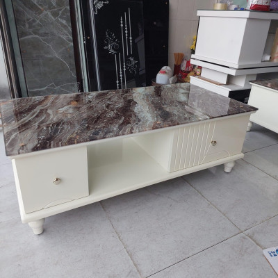 Bàn trà Tundo mặt kính 50 x 100 x 45 cm nhiều mẫu 