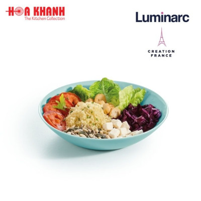Đĩa Thủy Tinh Luminarc Diwali Light Turquoise 19cm đựng thức ăn, cường lực, chịu nhiệt - Bộ 3 đĩa - P2613