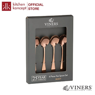 Viners - Bộ muỗng trà Select màu đồng - 4 món