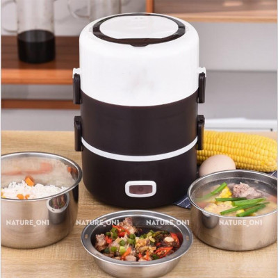 Cặp lồng giữ nhiệt đựng cơm cắm điện bằng inox 3 tầng