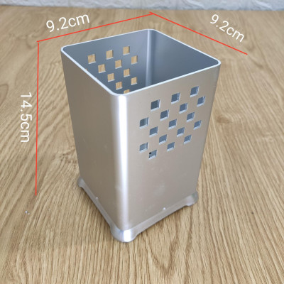 Ống cắm đũa vuông đơn inox304 tặng kèm chổi quét bụi hít nam châm mini tiện lợi