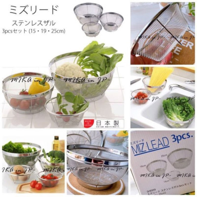 Rổ tròn inox đáy sâu Echo Kinzoku nội địa Nhật Bản