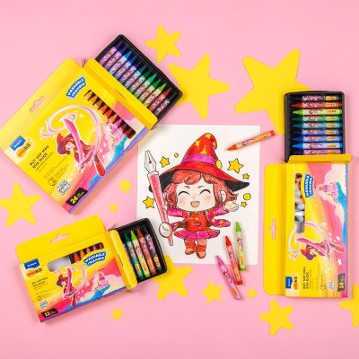Hộp 12 Bút Sáp Màu Rửa Được Colorkit - Thiên Long SWCR-C001/AK