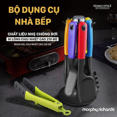 Bộ dụng cụ nhà bếp 7 món Morphy Richards RM1032 - Chất liệu cao cấp chịu nhiệt độ cao - Hàng Nhập Khẩu