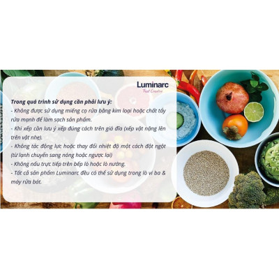 Đĩa Sâu Thủy Tinh Luminarc Harena 23cm - bộ 6 đĩa - N5413