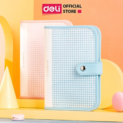 Sổ Tay Ghi Chép Bìa Cứng 32K 96 Trang Deli - 4 Định Dạng Giấy - Xanh Dương/Hồng - SZ025