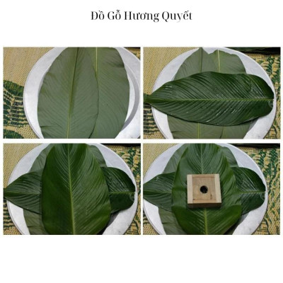 Set 2 khuôn làm bánh chưng thông minh khuôn gỗ tự nhiên