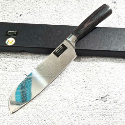 DAO - DAO BẾP NHẬT BẢN SANTOKU THÉP DAMASCUS MÃ A6 DT116 nt topcomshop vn