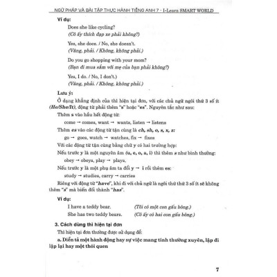 Sách - Ngữ Pháp Và Bài Tập Thực Hành Tiếng Anh Lớp 7 - Bám Sát SGK Cánh Diều I-Learn Smart World - Hồng Ân
