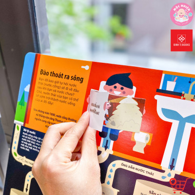 Sách - Tớ yêu khoa học - Chuyến phiêu lưu của nước và não bộ - Đa tương tác lật mở, kéo đẩy và hình dựng 3D - Đinh Tị Books