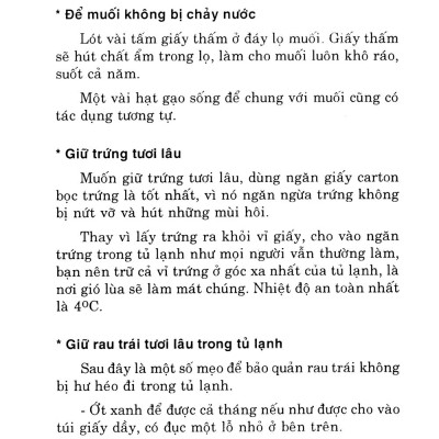 Mẹo Vặt Trong Nhà Bếp