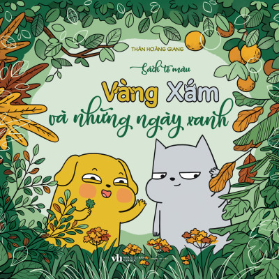 Sách Tô Màu - Vàng Xám Và Những Ngày Xanh - Tặng Kèm Sticker