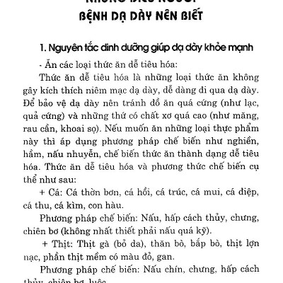 Món Ăn Bài Thuốc Cho Người Bệnh Dạ Dày