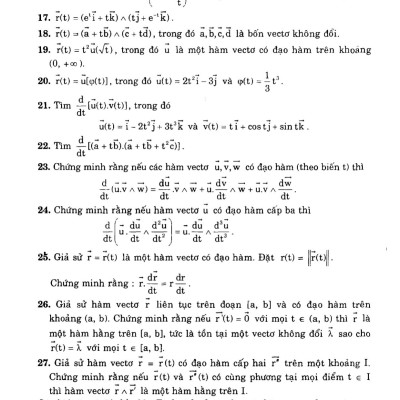 Bài tập giảI tích vectơ