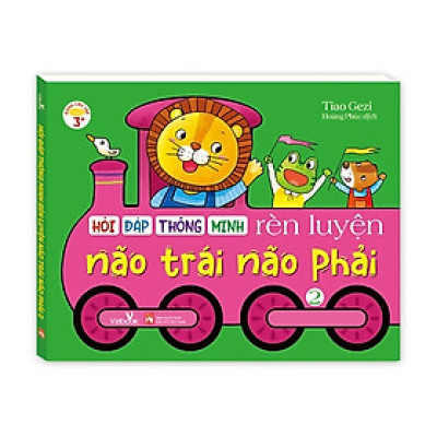 Sách cho bé - Hỏi Đáp Thông Minh - Rèn Luyện Não Trái Não Phải - Tập 2 - Sách tương tác - Dành cho trẻ từ 3+