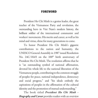 President Ho Chi Minh Biography and Career (Tiếng Anh) - edition 2025