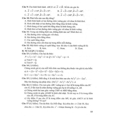 Sách - Bộ Đề Kiểm Tra Toán Lớp 8 - Bám Sát SGK Chân Trời Sáng Tạo - Hồng Ân