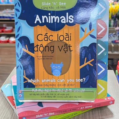 Combo  tương tác Song ngữ  Slide and see cho bé học Tiếng Anh - Bản Quyền