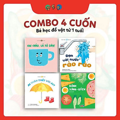 Combo Ehon Nhật Bản: Bé Học Đồ Vật (0 Đến 3 Tuổi) - 4 Cuốn