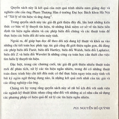 Xư lí tín hiệu số và ứng dụng
