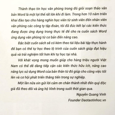 Word Ứng Dụng Văn Phòng - Từ Cơ Bản Đến Nâng Cao